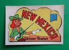 VINTAGE ORIGINAL 1948 SOUVENIR "WELCOME PARDNER" NEW MEXICO TRAVEL DECAL ART
