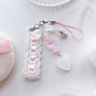 Pink Ribbon Cat Claw Love Cute Girl Heart Beaded Phone Chain For Women Decora F1