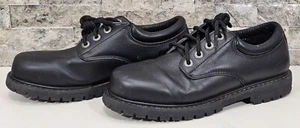 Zapato de Trabajo Skechers Para Hombres 7 Cuero Negro Algodón Madera Alces SR EH Suela Oxford - Imagen 1 de 13