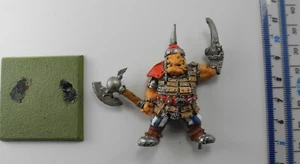 OGRE with axe & spike Metal Ogres Ogor Army Painted Warhammer Citadel 1990s N4f - Picture 1 of 2