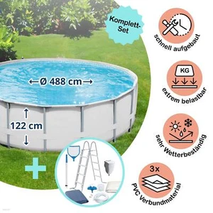 Polygroup Summer Waves Elite Frame Pool Set 488 x 122 cm (3000121) - Bild 1 von 11