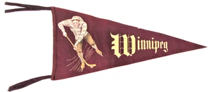 rare circa 1910 vintage WINNIPEG hockey pennant - Picture 1 of 9
