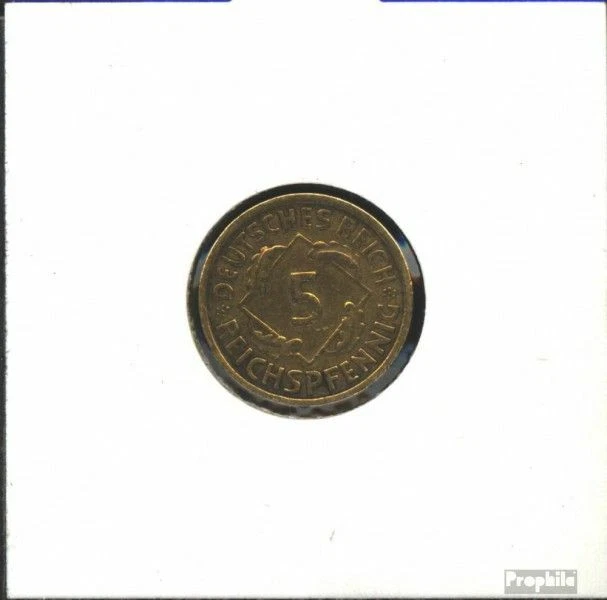 German Empire Jägernr: 316 1935 D Aluminum-Bronze extremely fine 1935 5 reich pf - Image 1 of 1