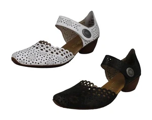 LADIES RIEKER 43753 LEATHER SUMMER SHOES - Picture 1 of 17