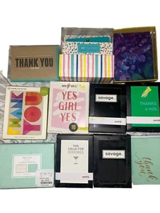 Thank You Cards Blank Bulk Note Cards With Envelopes Drinks Girl Savage - Picture 1 of 5