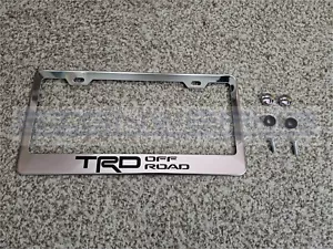 TRD Off Road Black Chrome Stainless Steel US/Canada License Plate Frame - Picture 1 of 1