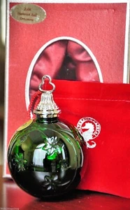 Waterford Cut to Clear Crystal Emerald Green Shamrock Ball Ornament 2006 New/Box - Picture 1 of 5