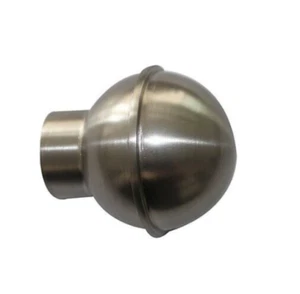 Ball Curtain Pole Finial Grey Brushed Nickel Effect Metal window Dia28MM - Picture 1 of 3