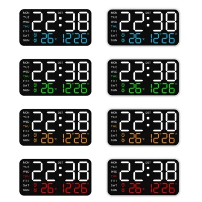 Contemporary Digital Clock Large Number For Easy Viewing Temperature Display - Image 1 of 4