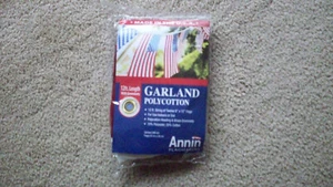 Amerikanische Flagge Girlande, Polycotton, 12 Fuß Länge, 12 Flaggen, brandneu - Bild 1 von 2
