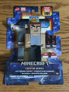 Minecraft Mini Figure Mattel Toy Letterman Jacket New in Package Creator Series - Picture 1 of 2