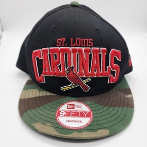 New Era 9Fifty St. Louis Cardinals Snapback Hat Camo Brim Red Logo MLB Cap - Picture 1 of 8