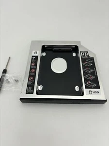 SATA 2nd SSD HDD 2.5" Hard Drive Caddy For Laptop 12.7mm CD/DVD-ROM Optical Bay - Picture 1 of 8