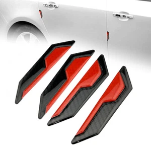 4x Car Side Door Edge Anti-Collision Scratch Protector Strips Stickers Decal Red - Picture 1 of 8