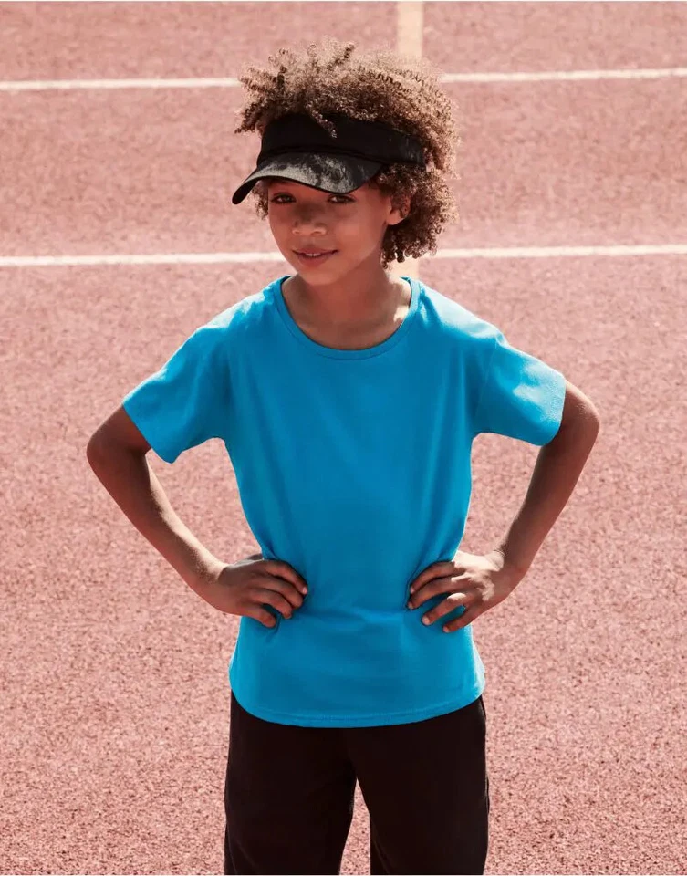 Fruit Of The Loom Kids Iconic 150 Tee Plain Boys Girls School PE T-Shirt Top