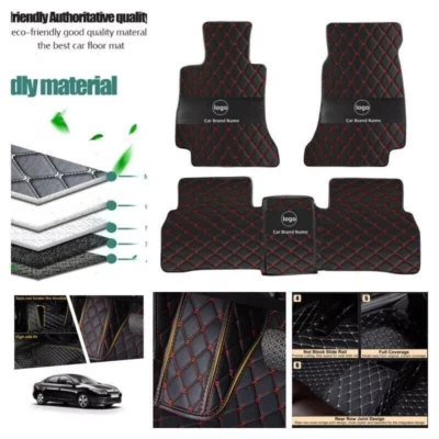 Car Floor Mats For Infiniti Q50 Q60 Q70 QX30 QX50 QX56 QX60 QX70 QX80 Waterproof - Image 1 of 4