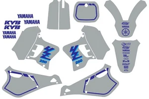 Old School decals YAMAHA GRAPHICS YZ 250 YZ250 1993 1994 1995 blue grey - Picture 1 of 1