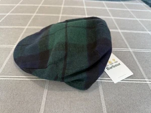 Barbour Flat Cap Mens Classic Wool Tartan Newsboy Plaid Size  7 & 1/4 Large - Picture 1 of 8