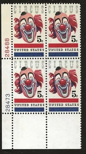 US Scott #1309, Plate Block #28473/28488 1966 Circus 5c FVF MNH Lower Left - Picture 1 of 1