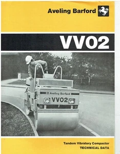 AVELING BARFORD VV02 DOPPELTROMMEL-SCHWINGVERDICHTER ORIG. VERKAUFSPROSPEKT 1983 - Bild 1 von 1