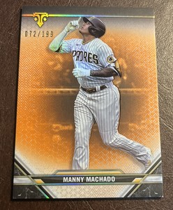 2021 TOPPS TRIPLE THREADS BASEBALL MANNY MACHADO PADRES AMBER ORANGE /199