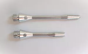 1 SET OF 1/4" THREAD SILVER ALUMINIUM DART STEMS SHORT OR MEDIUM - Picture 1 of 3