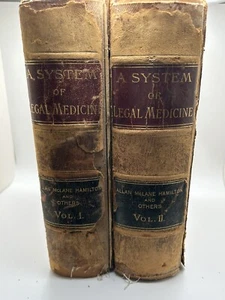 1894 A System Of Legal Medicine Volumes I & II By Allan McLane Hamilton - Bild 1 von 9