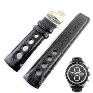 Authentic Tissot T044 22mm PRS516 Black Leather Band strap bracelet+s/s buckle - Picture 1 of 10