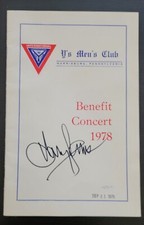 Harry James Signed 1978 BENEFIT CONCERT PROGRAM HARRISBURG PENNSYLVANIA Jazz