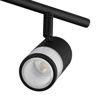 Hampton Bay Greyrock 3,44 pies 4 luces negro mate integrado LED pista fija Foto 1 de 4