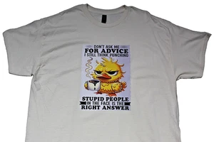 T Shirt Gildan - Non chiedermi consigli - DTF grafica cotone manica corta XL - Foto 1 di 5