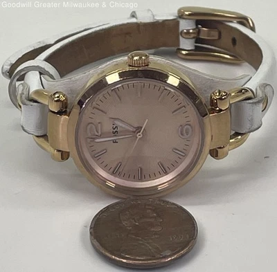 Reloj Pulsera Analógico Fossil ES3265 Esfera Tono Dorado Correa Ajustable 27g Foto 1 de 3