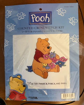 Artes de ocio Winnie The Pooh "P is for Pooh" 14 unidades punto de cruz kit sellado Foto 1 de 3