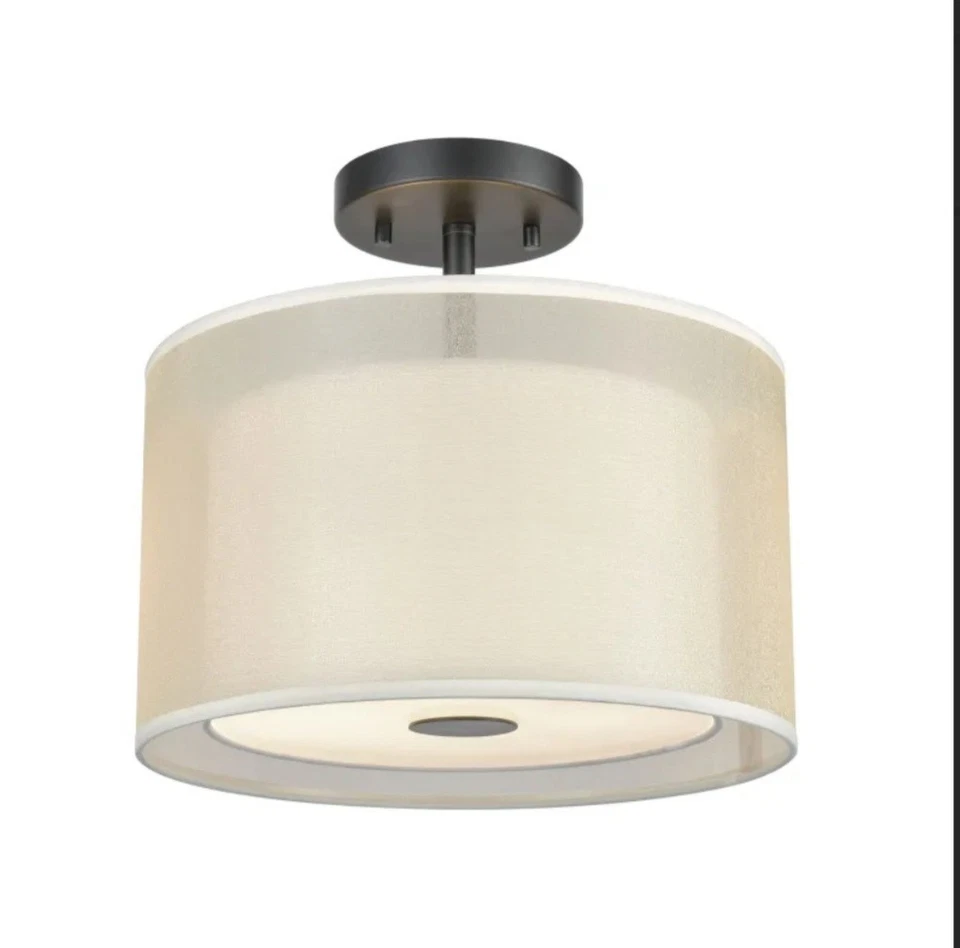 Elk Home Ashland 12 ancho 2 luces montaje semi empotrado - negro mate Foto 1 de 4