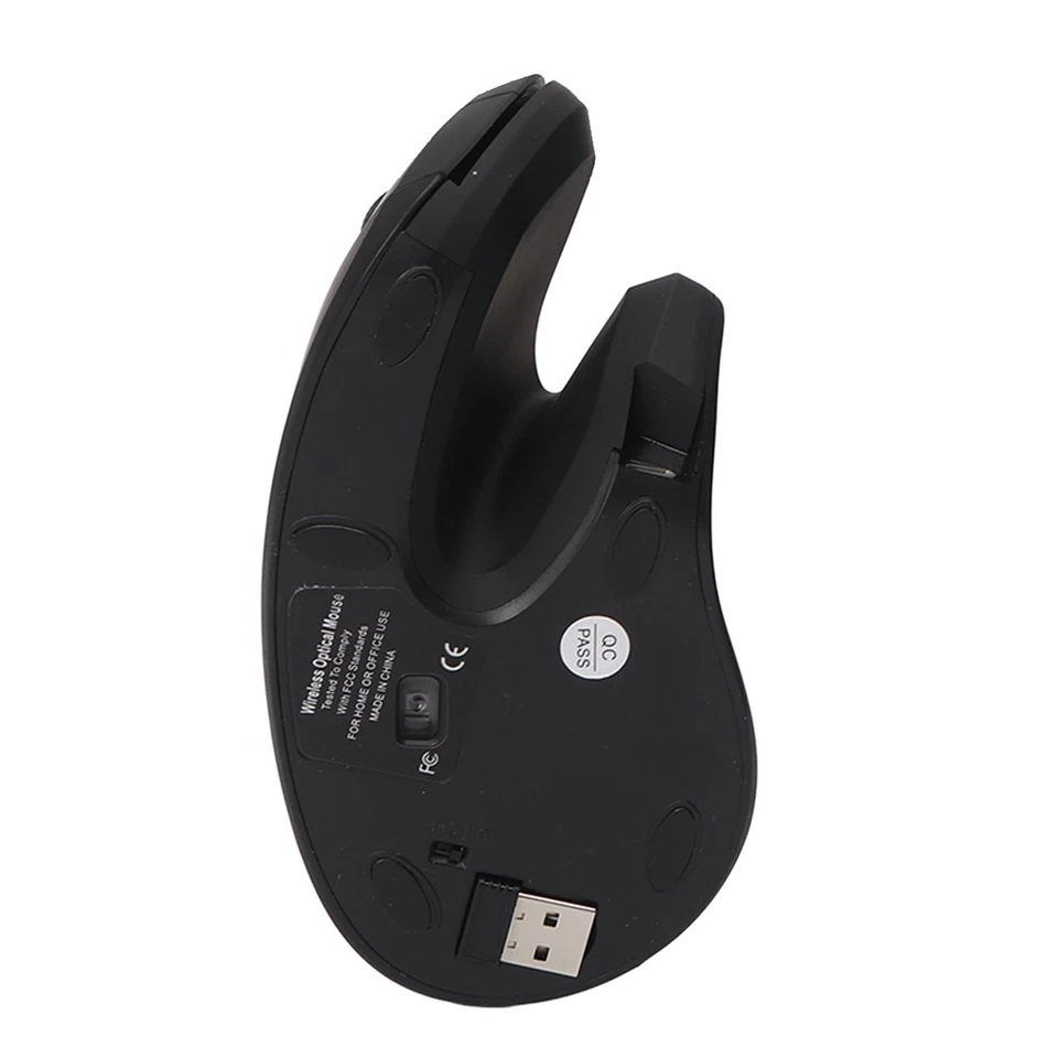 2.4GHz Wireless Vertical Mouse Ergonomic Rechargeable 3200DPI Wireless Mouse Wit - Image 1 of 4