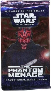 STAR WARS FREE PHANTOM MENACE BOOSTER + NABOO PILOT FOIL NM scratches - Picture 1 of 2