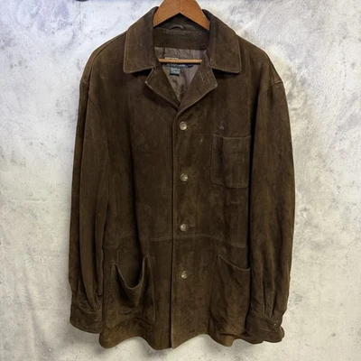 Abrigo de cuero Polo Ralph Lauren para hombre grande 24x32,5 chaqueta de gamuza Foto 1 de 4