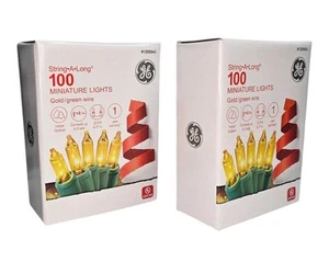 Gold GE String-A-Long Lights, 100 Count, 20.6-ft Incandescent Christmas Strings - Picture 1 of 4