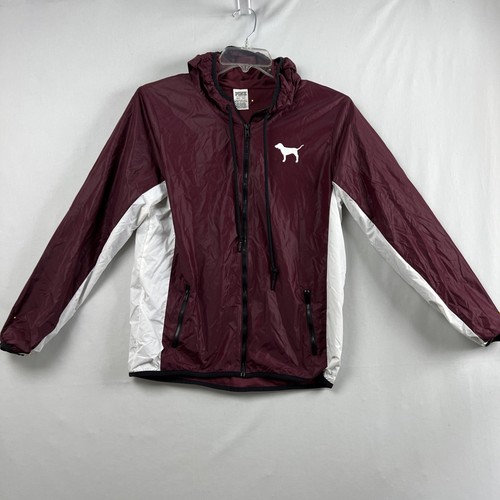 UNDERCOVER Giacca a vento Victoris Secret rosa donna taglia S logo colorblock bordeaux