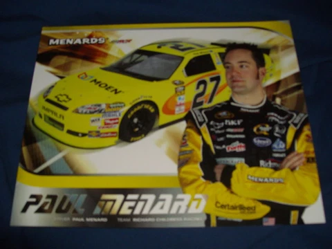 2011 PAUL MENARD #27 MOEN NASCAR POSTCARD Cover