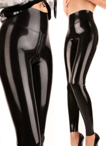 Latex leggings High Waist two way zip skinny latex trousers 0.4mm - Picture 1 of 4