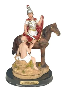 San Martín Caballero 8" Pulgadas Nueva Figura Religiosa Caballo Marrón - Imagen 1 de 3