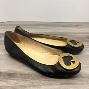 KATE SPADE NEW YORK Nera Reva Women’s Black Round Toe Slip On Flats 6.5 M - Picture 1 of 11
