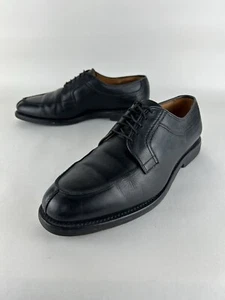 ALLEN EDMONDS STOCKBRIDGE Hombre’s 10 D Negro Cuero Zapatos Puntera Dividida Encaje Oxford - Imagen 1 de 10