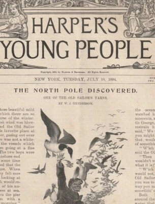 1894 Harper's Young People Magazine Vol. 15 #767 New York Jul 10 Good Condition - Image 1 of 4