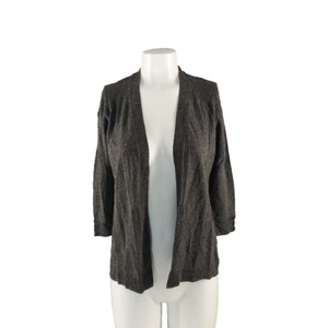 NWT KAREN SCOTT Cardigan Fall Sweater Petite SMALL Gray Cotton Blend - Picture 1 of 12