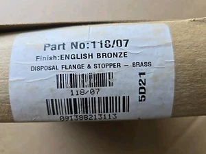 Brasstech 118/07 Disposal Flange And Stopper English Bronze - Picture 1 of 7