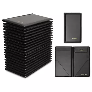 Premium Restaurant Check Presenters - 20 Pack - 5.25" X 9" Guest Check Card Hold - Picture 1 of 5