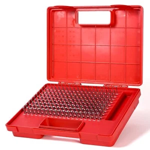 190Pcs Pin Gage M1 0.061''-0.250'' Metal Gage Set Minus Class ZZ Storage Case US - Picture 1 of 13