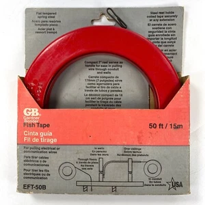 Gardner Bender 50' Steel Fish Tape EFT-50B Barely Used - Picture 1 of 10